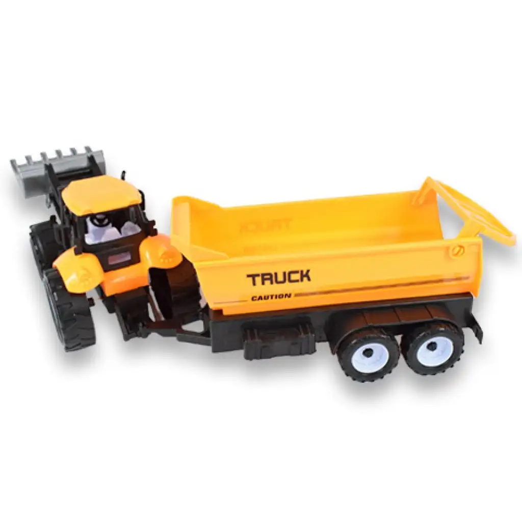 Engineering Truck: Kotró traktor munkagép utánfutóval 45cm kép 3