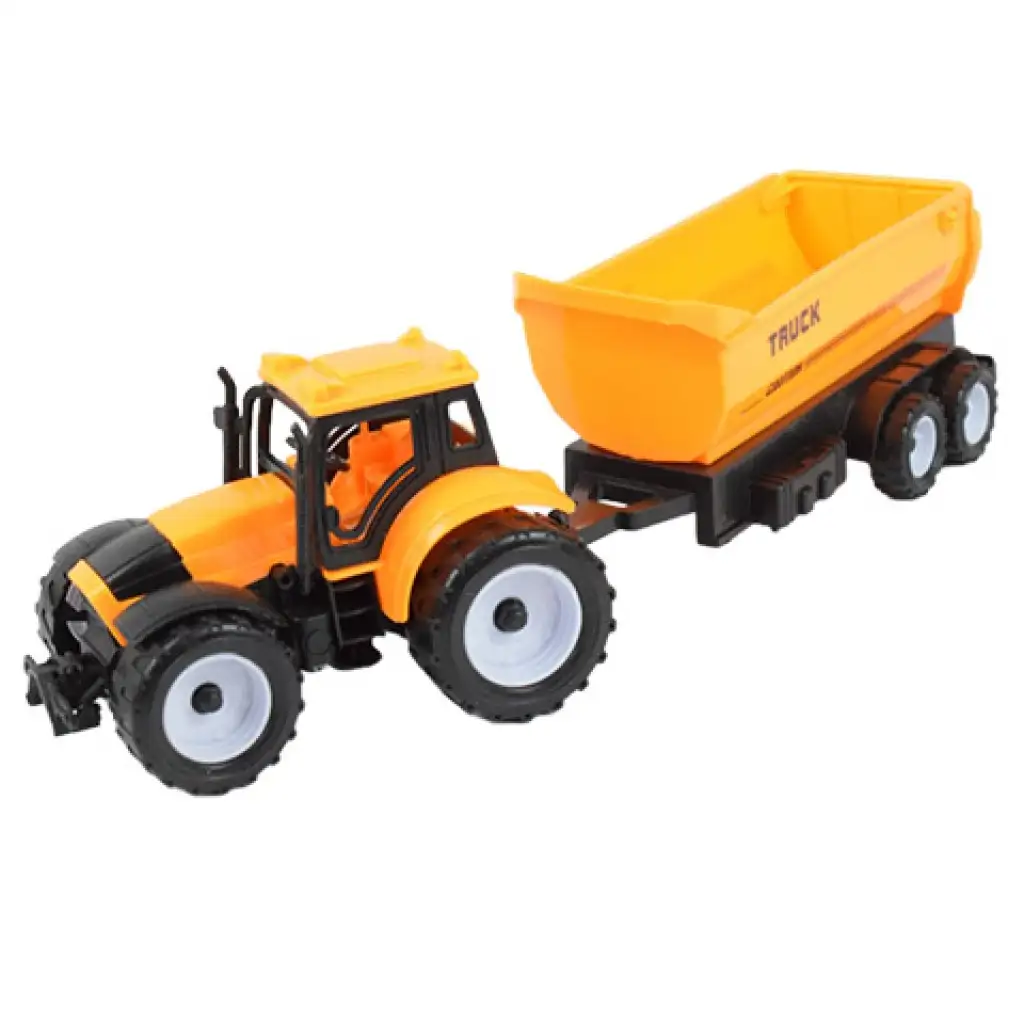 Farmer Truck: Három részes farmer traktor szett utánfutóval 28cm kép 3