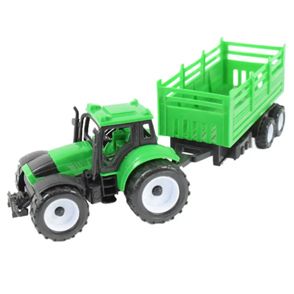Farmer Truck: Farm traktorok utánfutóval 3 db-os szett 28cm kép 2