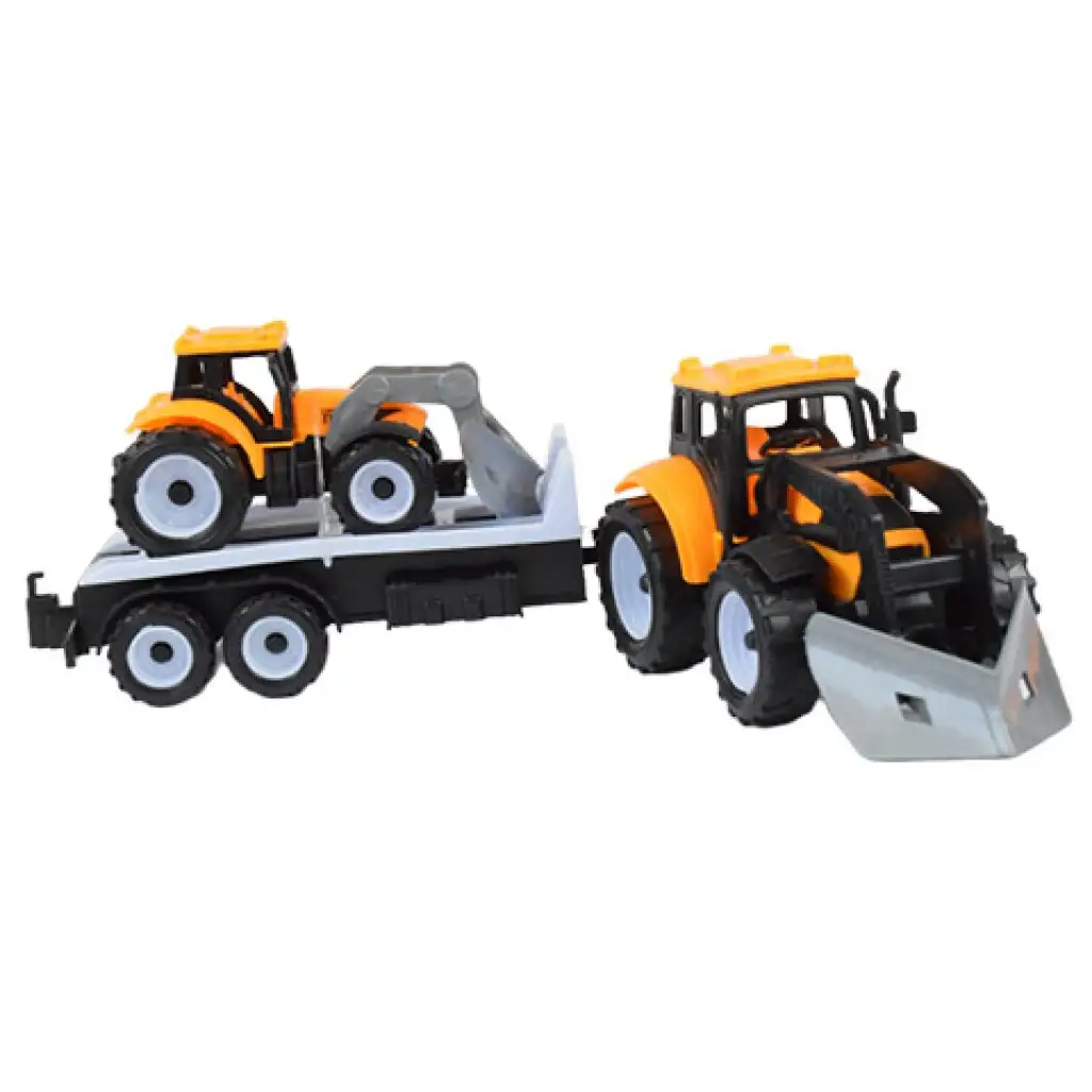 Engineering Truck: Munkagép szett traktorokkal és hordóval kétféle változatban kép 4