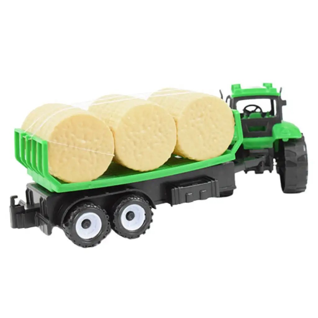 Farmer Truck: Mezőgazdasági traktor szett utánfutókkal 28cm kép 3