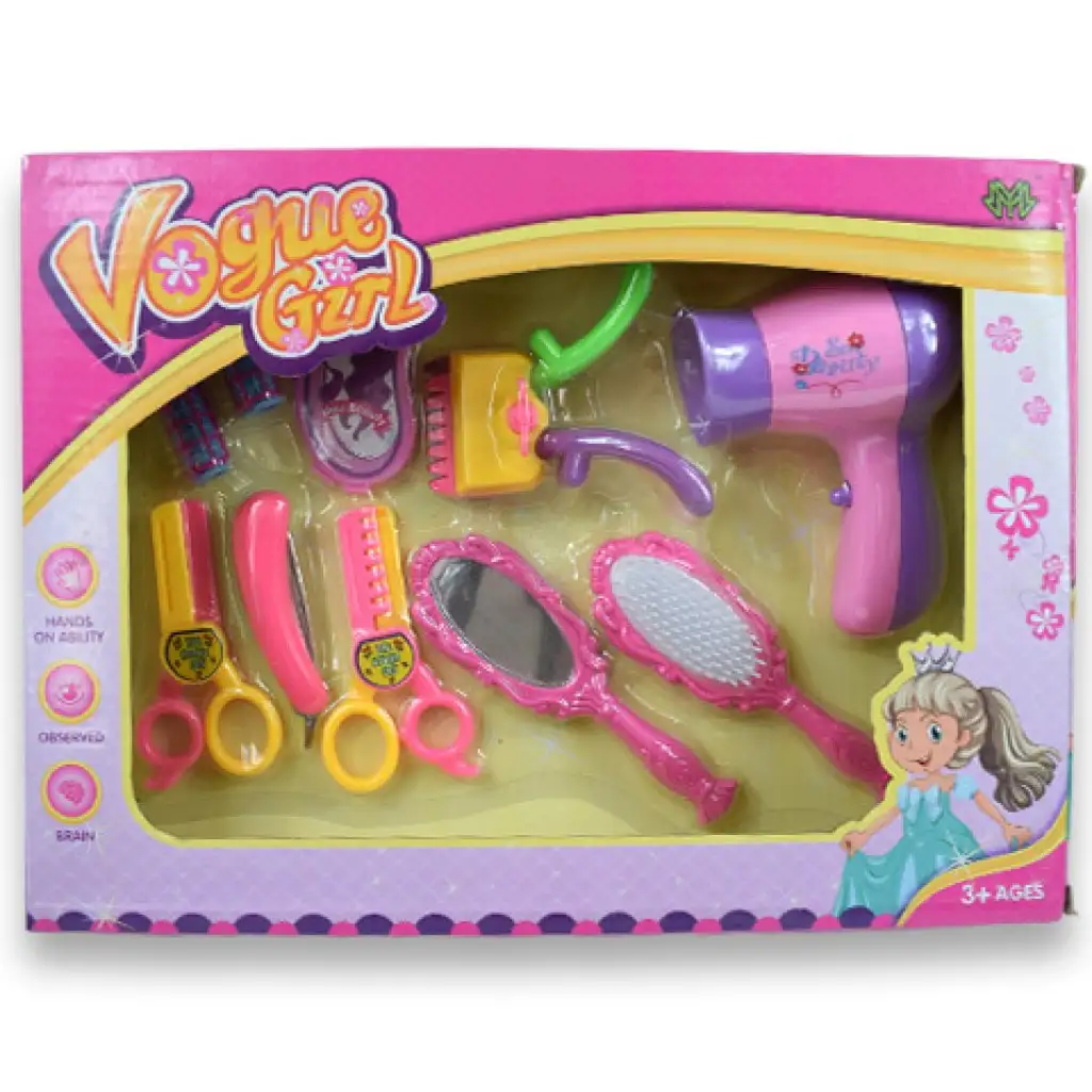 Vouge Girl: 10 részes szépség szett fodrász kellékekkel kép 7