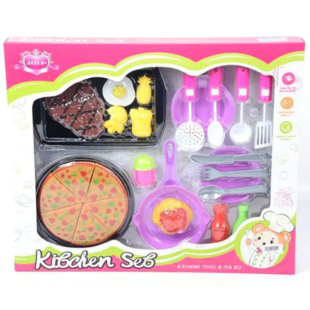 Reggelizős játékszett grill hússal és kiegészítőkkel