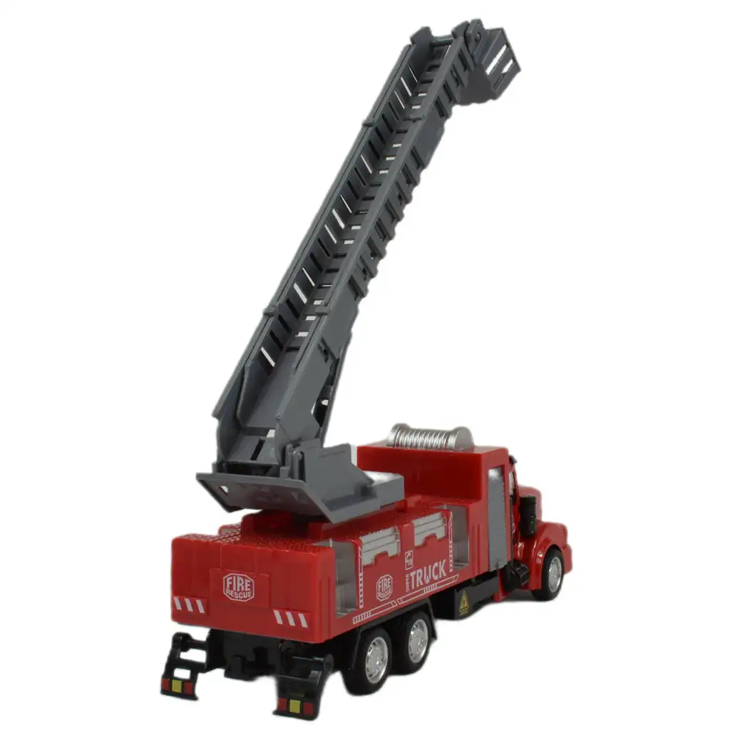 Fire Rescue: Lendkerekes tűzoltósági létrás kamion 22cm kép 4