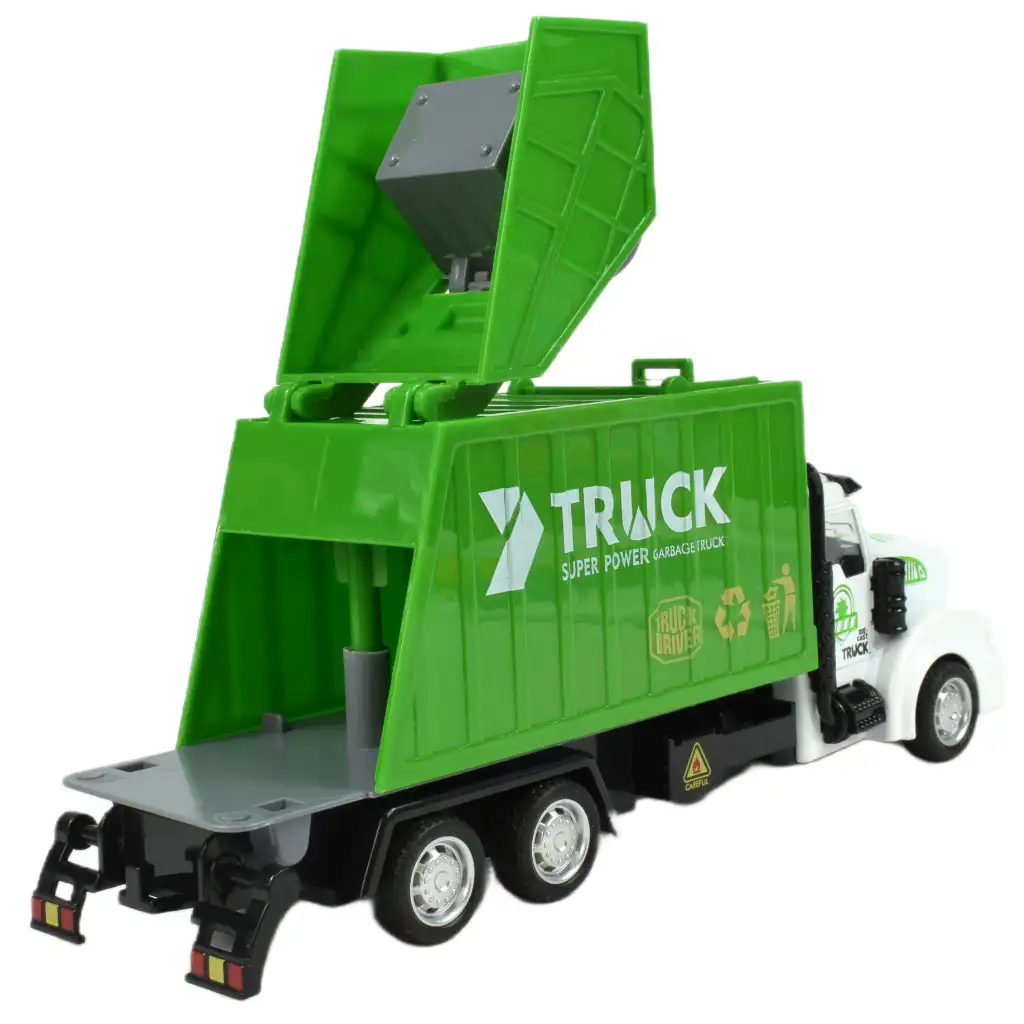 City Truck: Lendkerekes szelektívhulladék gyűjtő teherautó 22cm kép 4