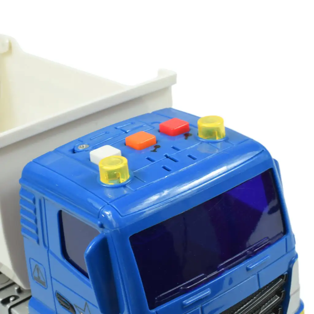 Super Truck: Lendkerekes kék teherautó 23cm kép 5