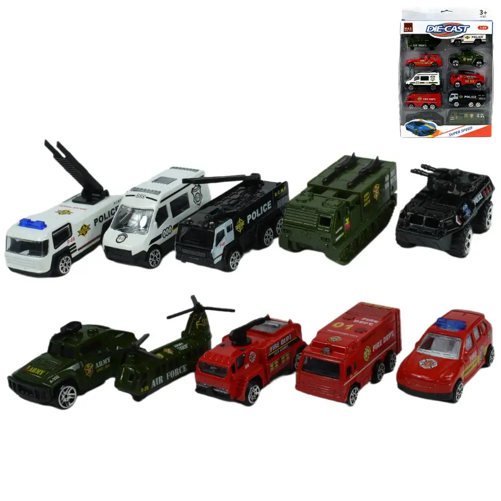 Die-Cast: Rendvédelmi kisautó szett kétféle változatban