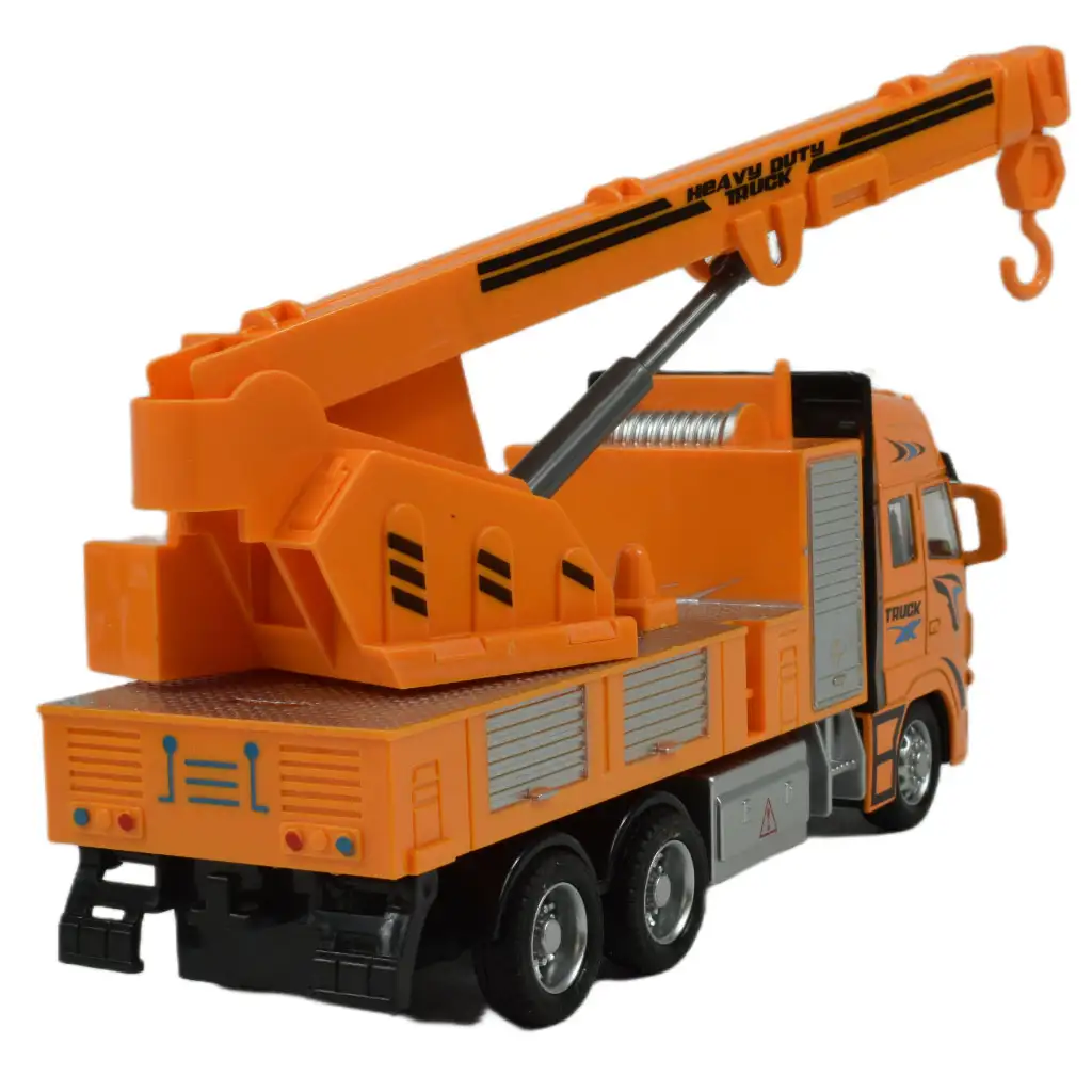 Alloy Car: Lendkerekes csörlődarus teherautó 20cm kép 3