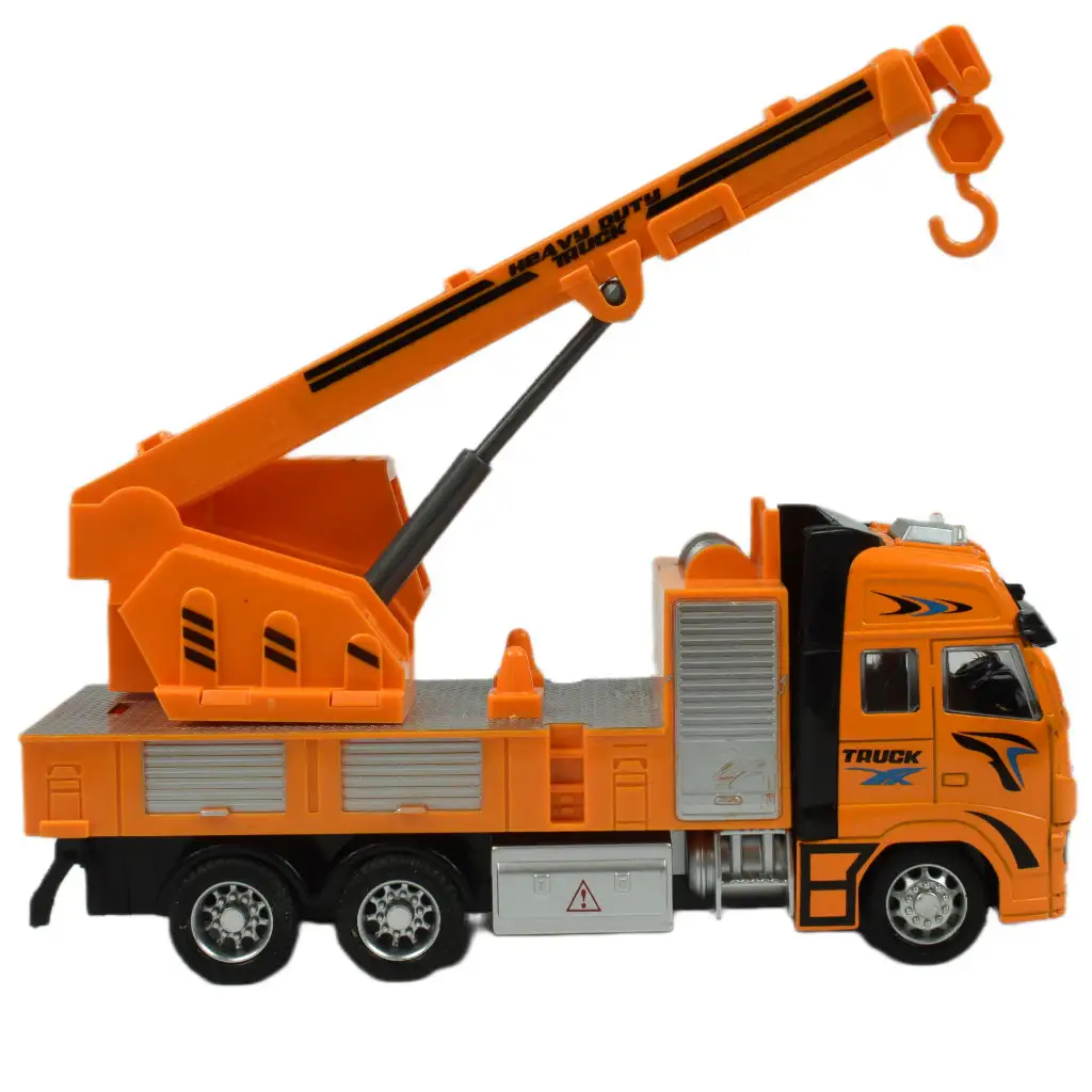 Alloy Car: Lendkerekes csörlődarus teherautó 20cm kép 5