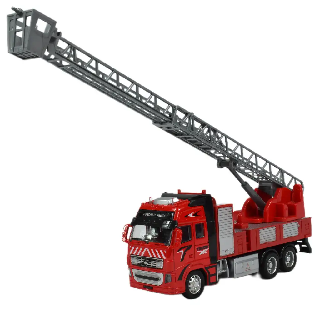 Fire Rescue: Lendkerekes létrás tűzoltóautó fénnyel és hanggal 19cm kép 2