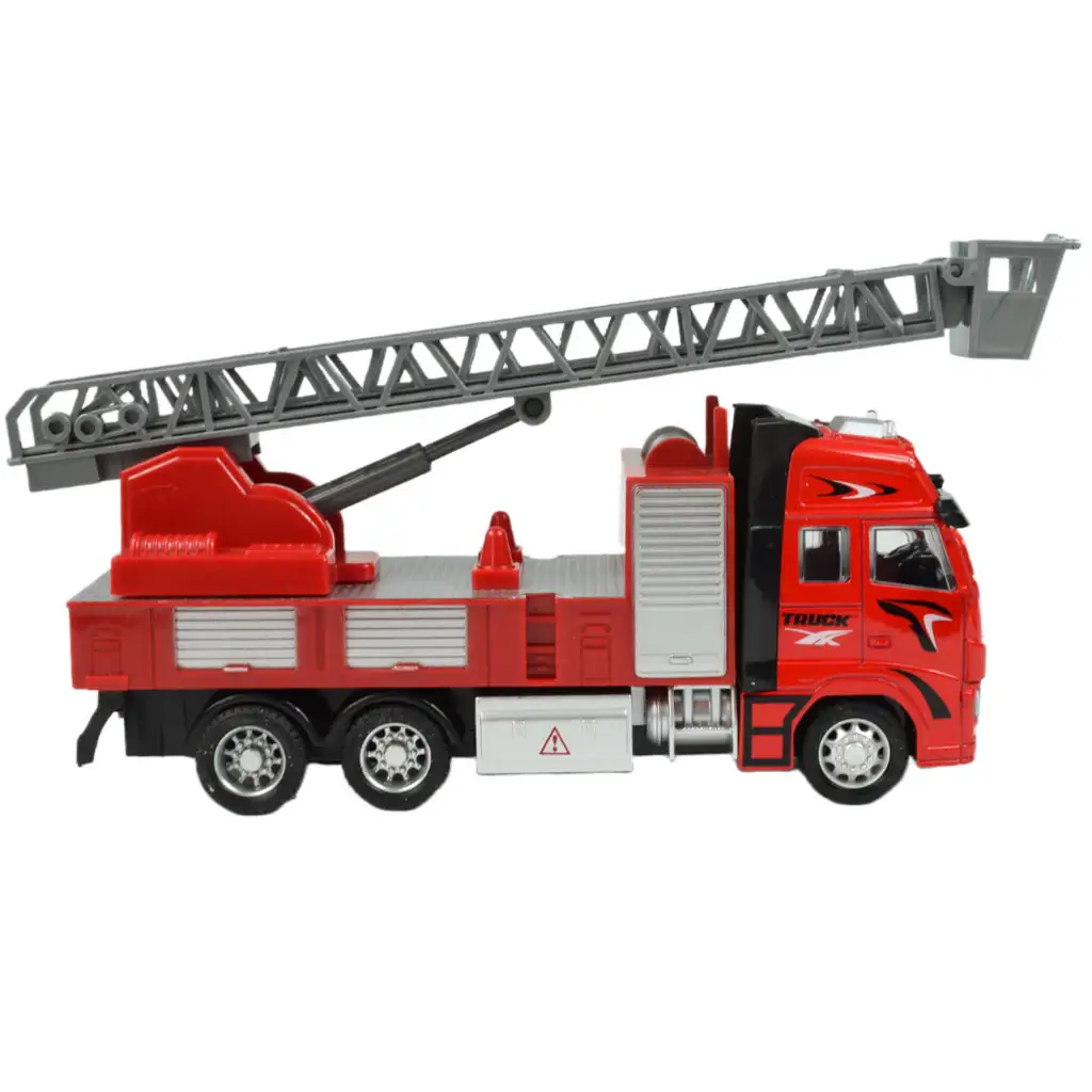 Fire Rescue: Lendkerekes létrás tűzoltóautó fénnyel és hanggal 19cm kép 5