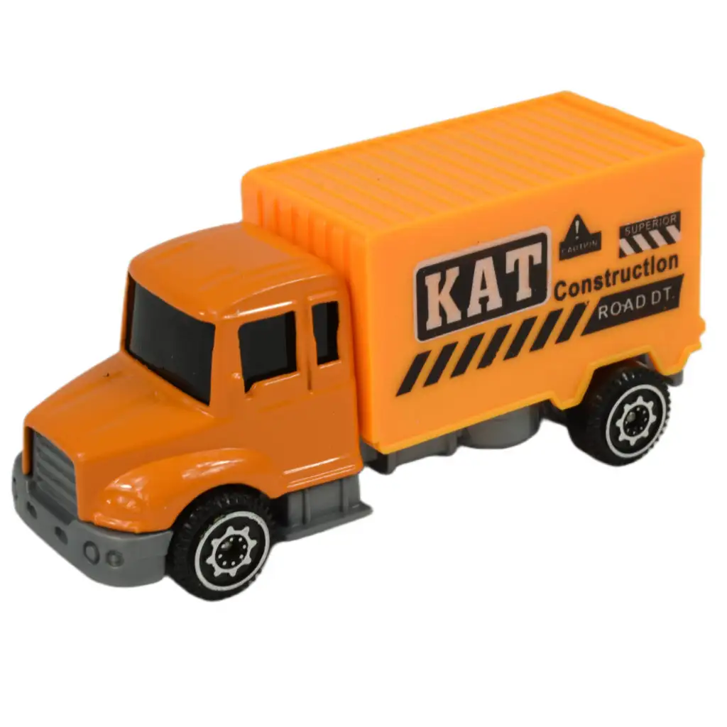 Alloy Car: 6db-os építőipari teherautó szett 8cm kép 5