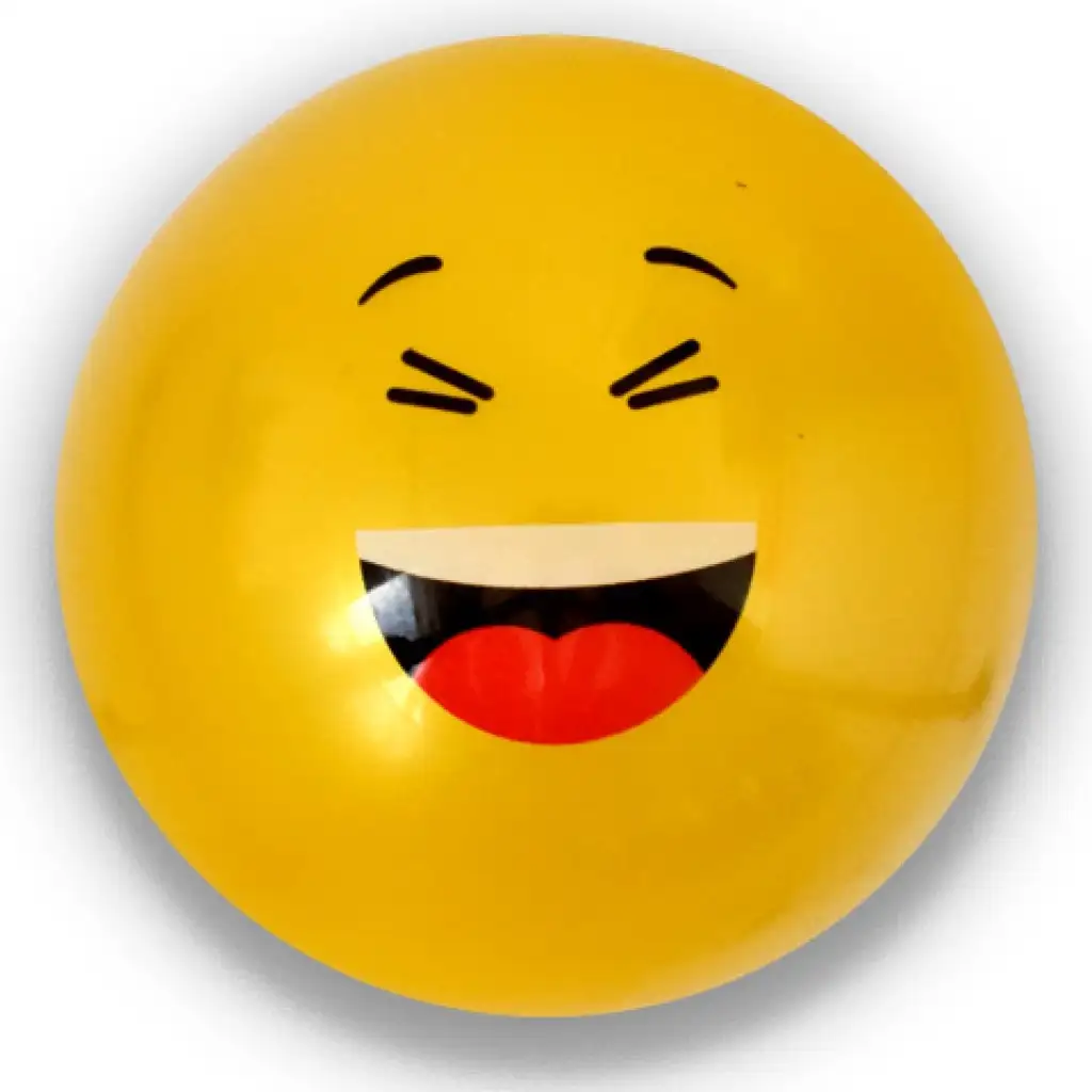 Emoji mintás gumilabda többféle változatban 23cm kép 4