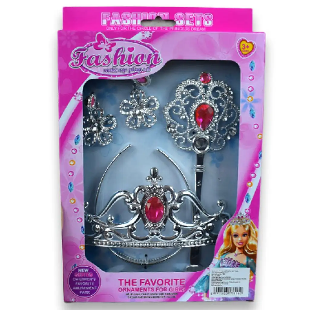 Hercegnős szépségszett tiarával, varázspálcával és fülbevalóval kép 5