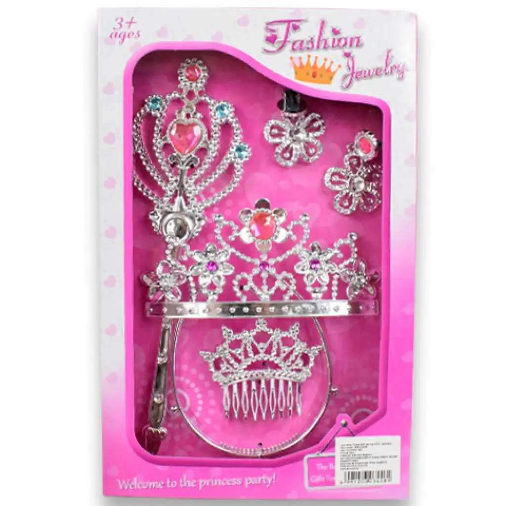 Hercegnő szépségszett tiarával, hajtűvel, fülbevalóval és varázspálcával kép 6