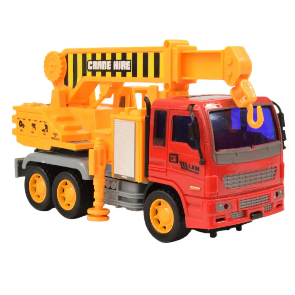 Construction Truck: Darus teherautó lendkerekes kialakítással 19cm kép 2