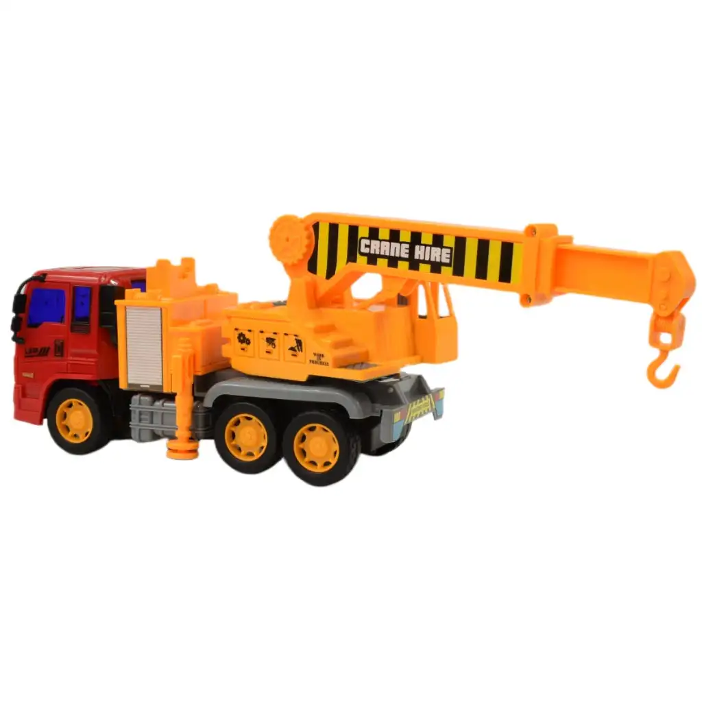 Construction Truck: Darus teherautó lendkerekes kialakítással 19cm kép 7