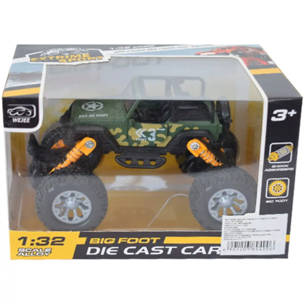 Off-Road hátrahúzós szürke terepjáró 1/32