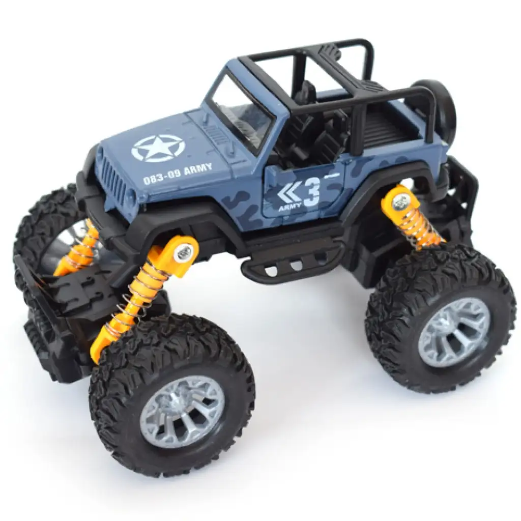 Off-Road hátrahúzós szürke Jeep terepjáró 1/32 kép 2