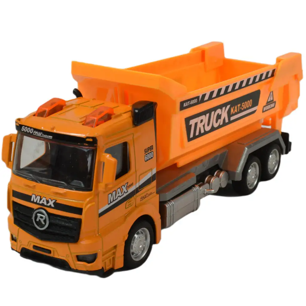 Service Team: Építőipari lendkerekes teherautó fénnyel és hanggal többféle változatban 20cm kép 3