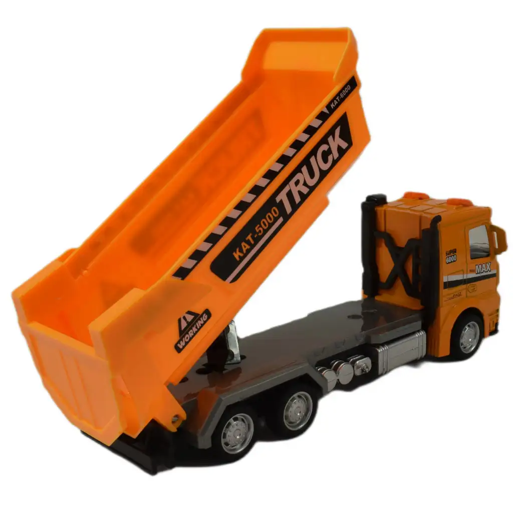 Service Team: Építőipari lendkerekes teherautó fénnyel és hanggal többféle változatban 20cm kép 7