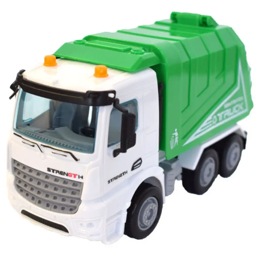 Zöld szemétszállító teherautó 17cm kép 2
