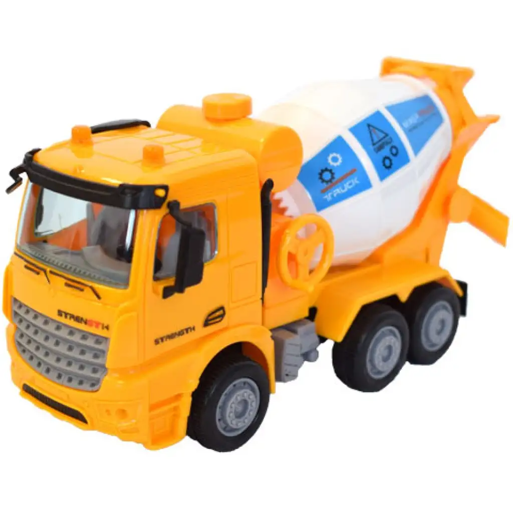 Betonkeverős teherautó sárga színben 17cm kép 2