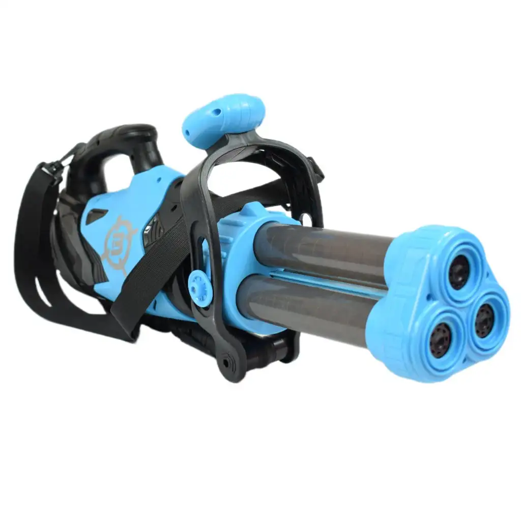 Power Popper Gun: Háromlövetű szivacslövő fegyver szivacsgolyókkal 55cm kép 3