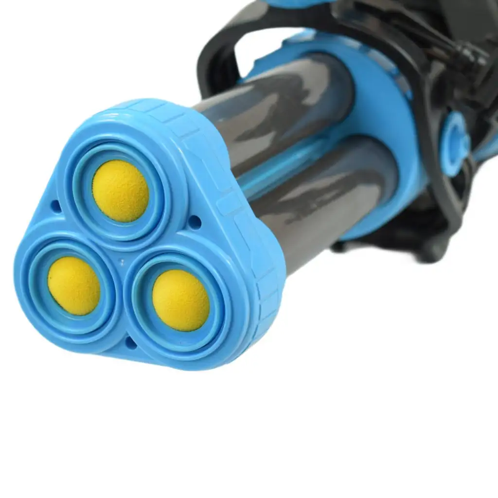 Power Popper Gun: Háromlövetű szivacslövő fegyver szivacsgolyókkal 55cm kép 5