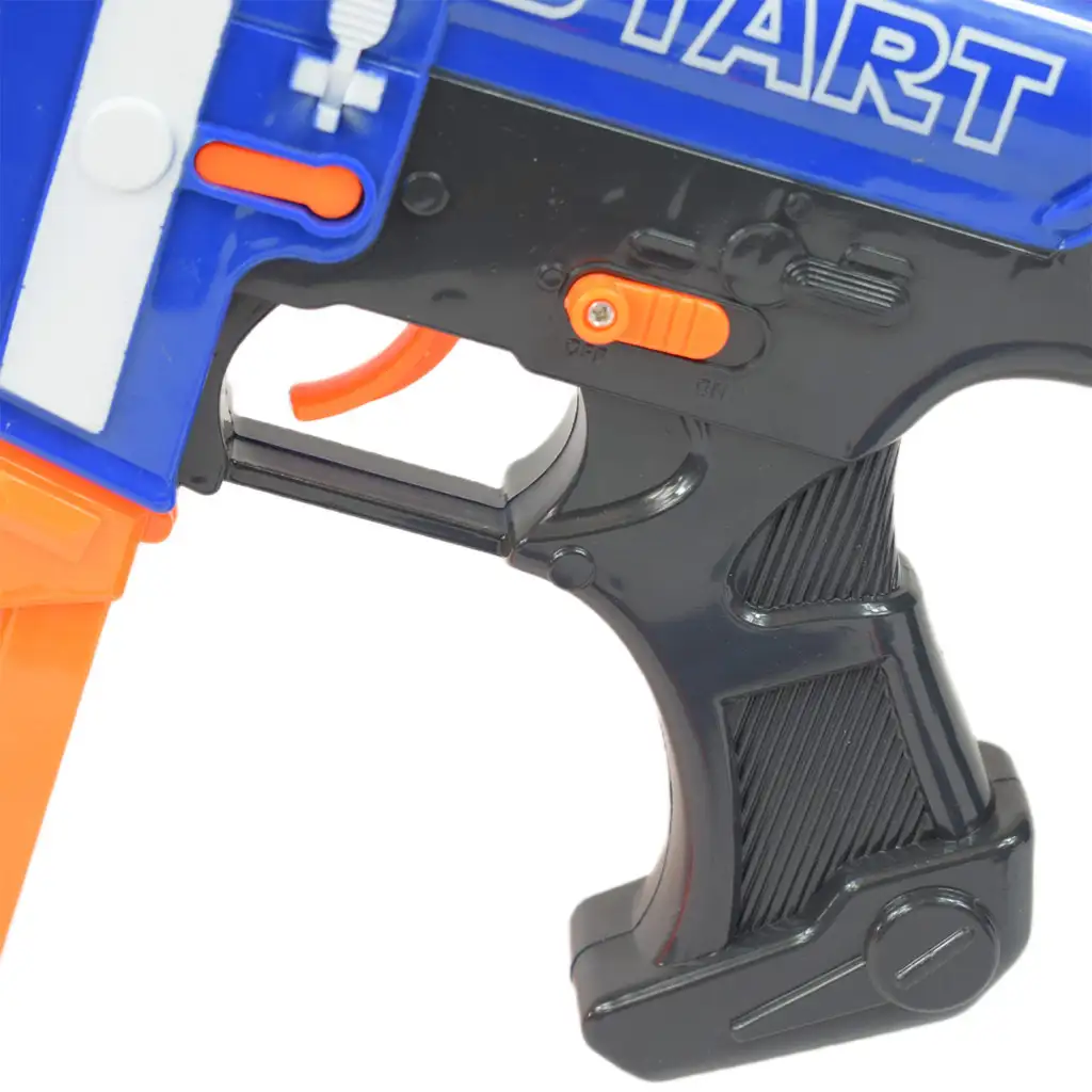 Soft Bullet Gun: Elektromos szivacslövő fegyver tárral és töltényekkel kétféle változatban 60cm kép 3