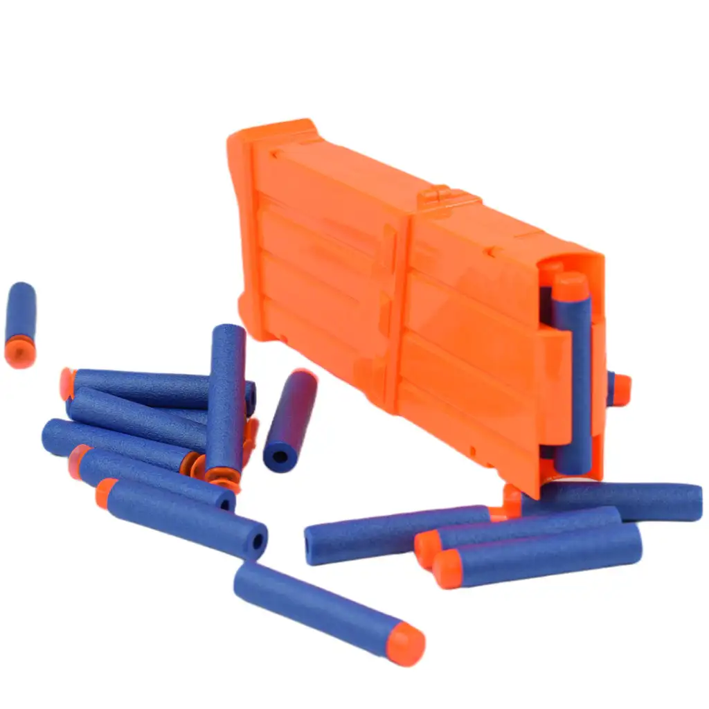 Soft Bullet Gun: Elektromos szivacslövő fegyver tárral és töltényekkel kétféle változatban 60cm kép 7