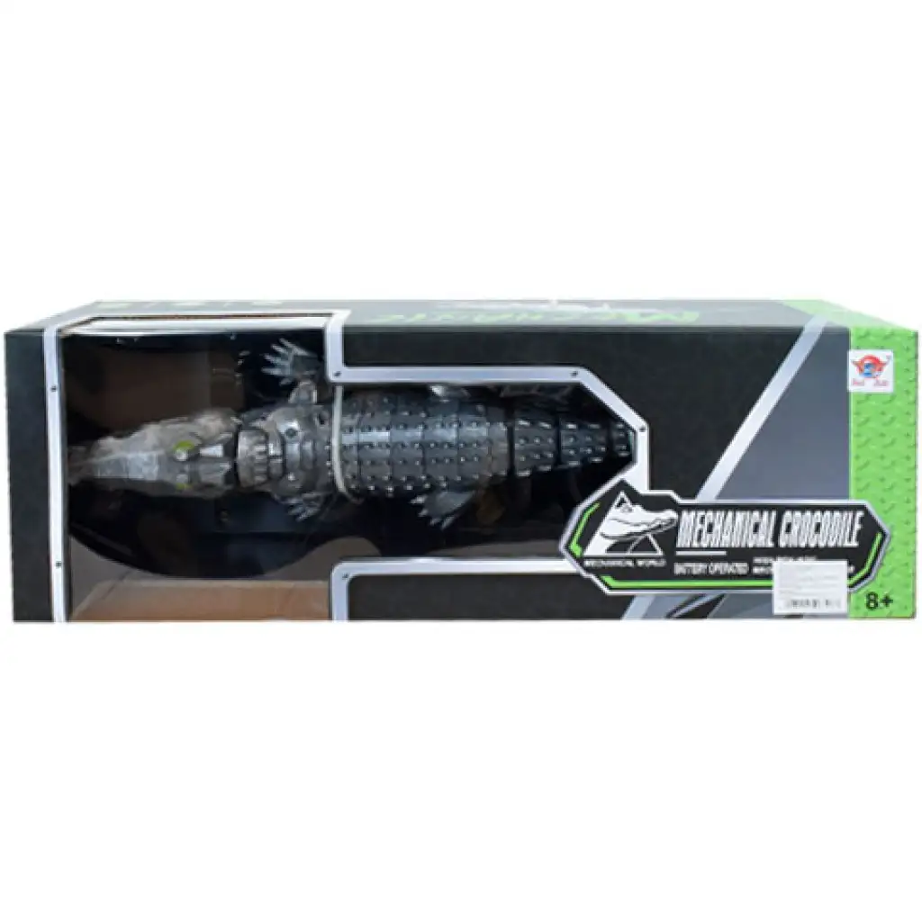 Sétáló krokodil fénnyel és hanggal