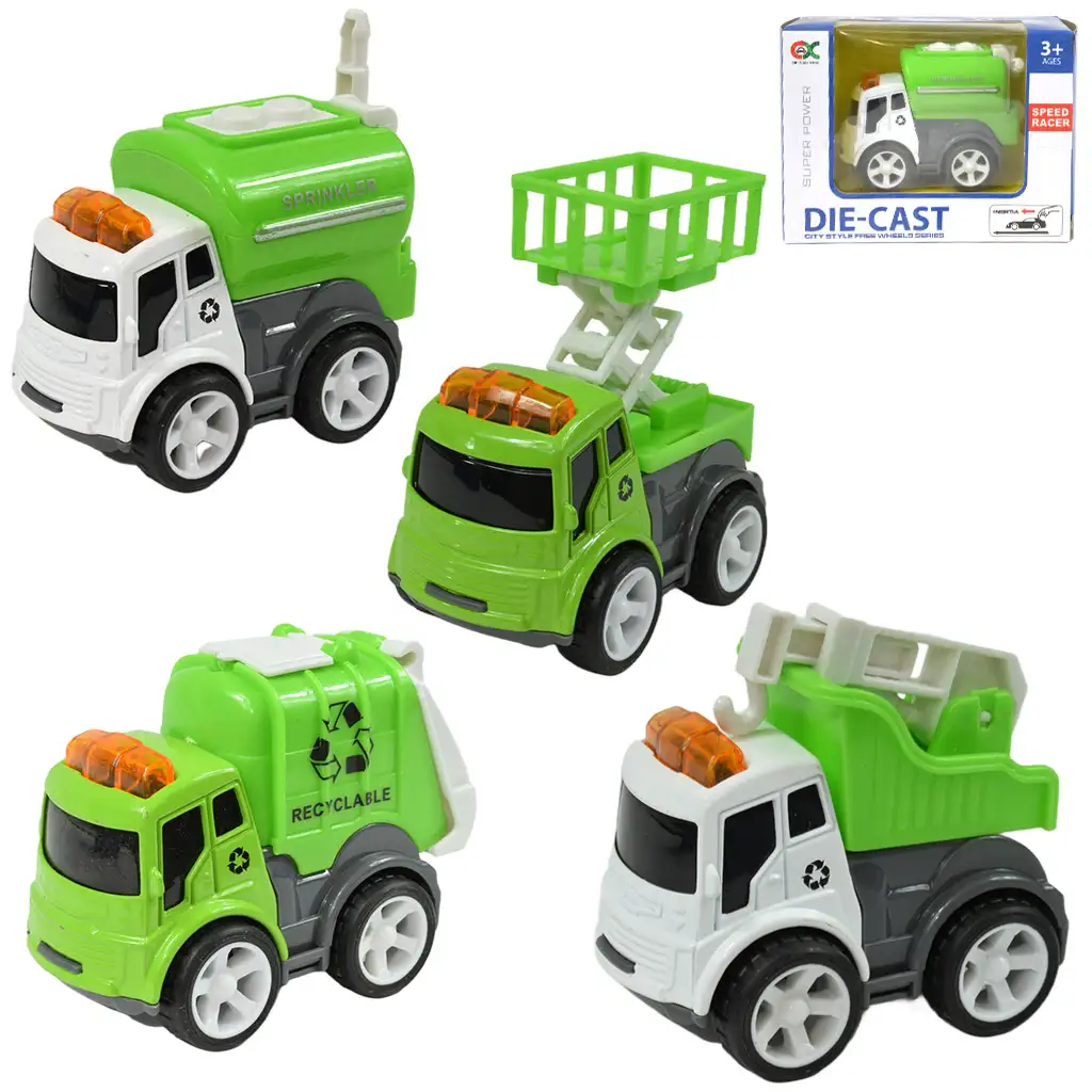 Speed Racer: Lendkerekes szemétszállító kamion többféle változatban 6cm 1db