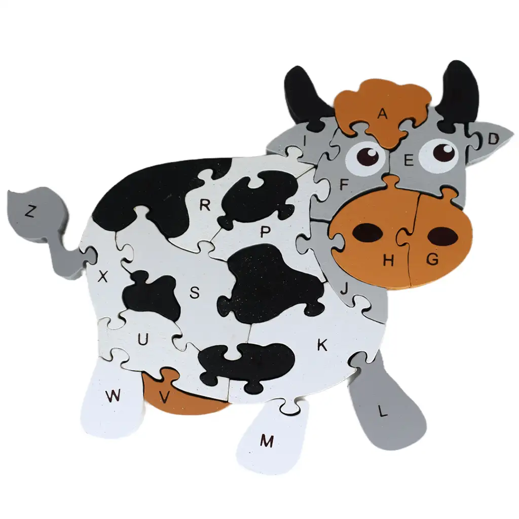 ABC - 123 bocis fa oktató puzzle kép 2