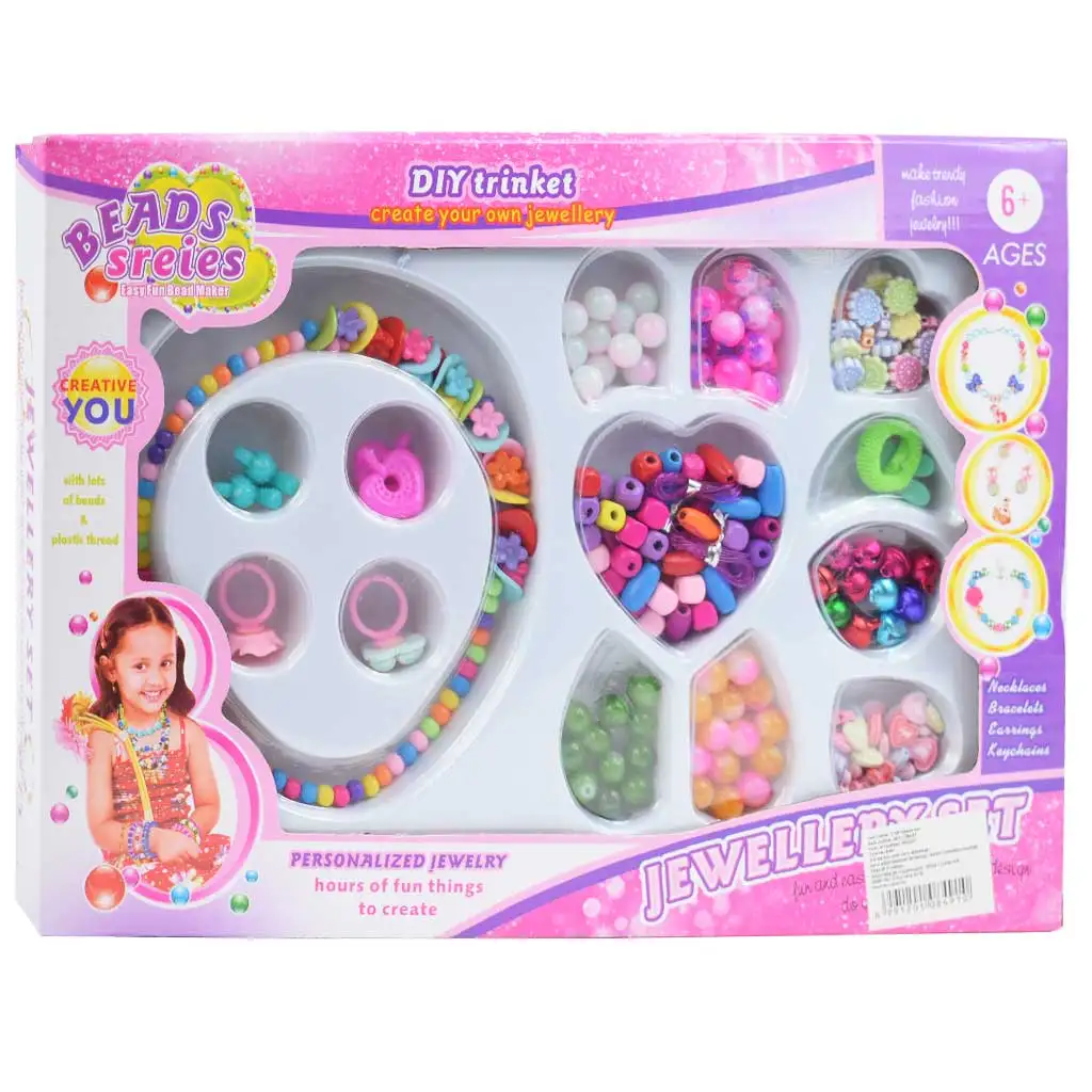 Beads Series: Ékszerkészítő szett nyaklánccal, gyűrűkkel 200+ gyönggyel