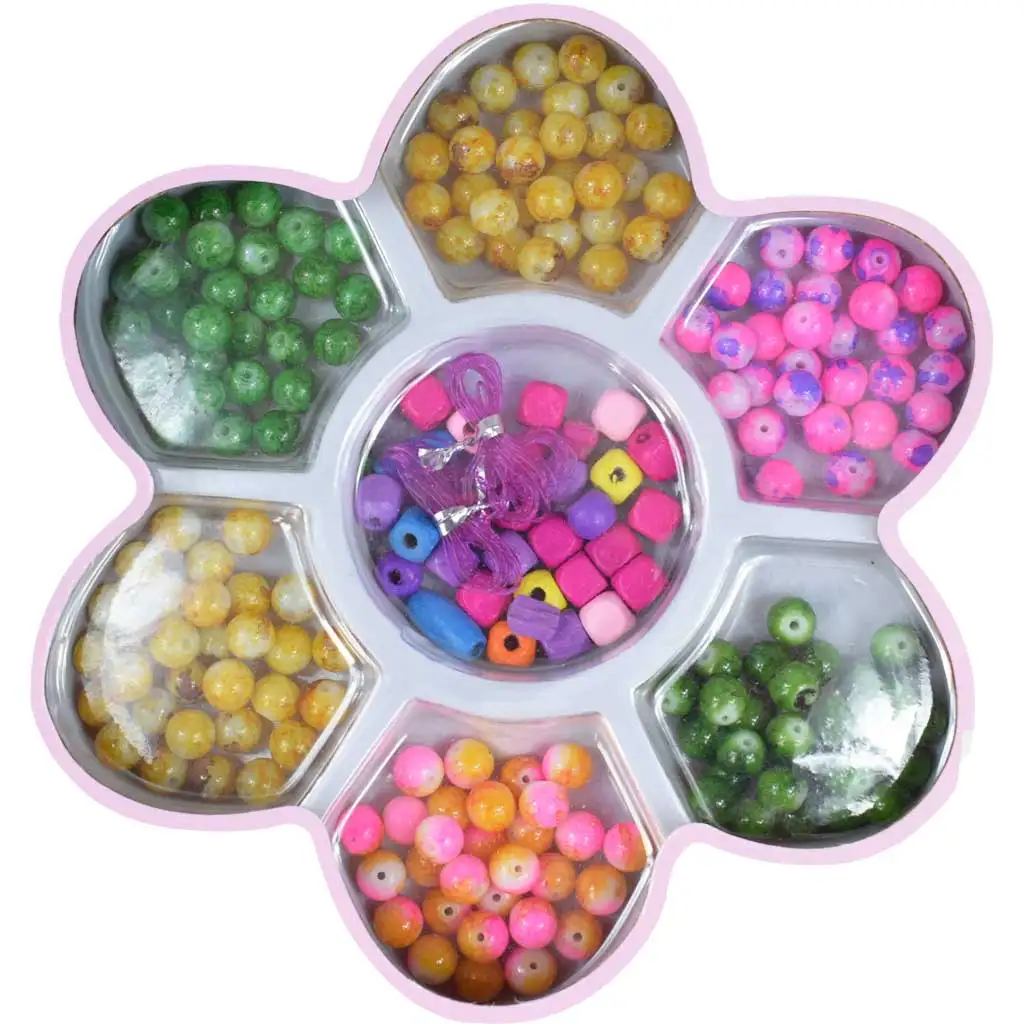 Beads Series: Ékszerkészítő szett 100+ gyönggyel és cérnával kép 2