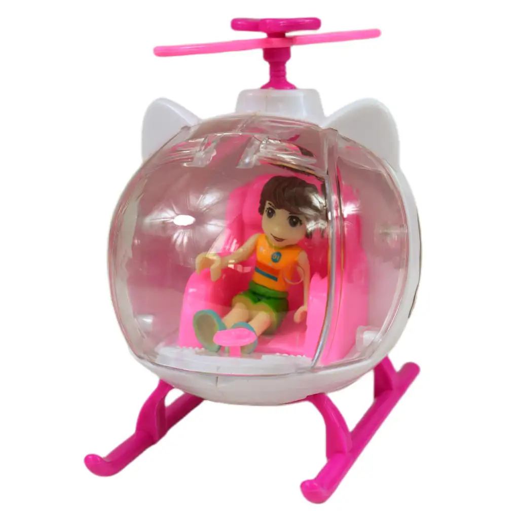 Fashion Sport Car: Rózsaszín sportautó szett fénnyel és hanggal, helikopterrel kép 12