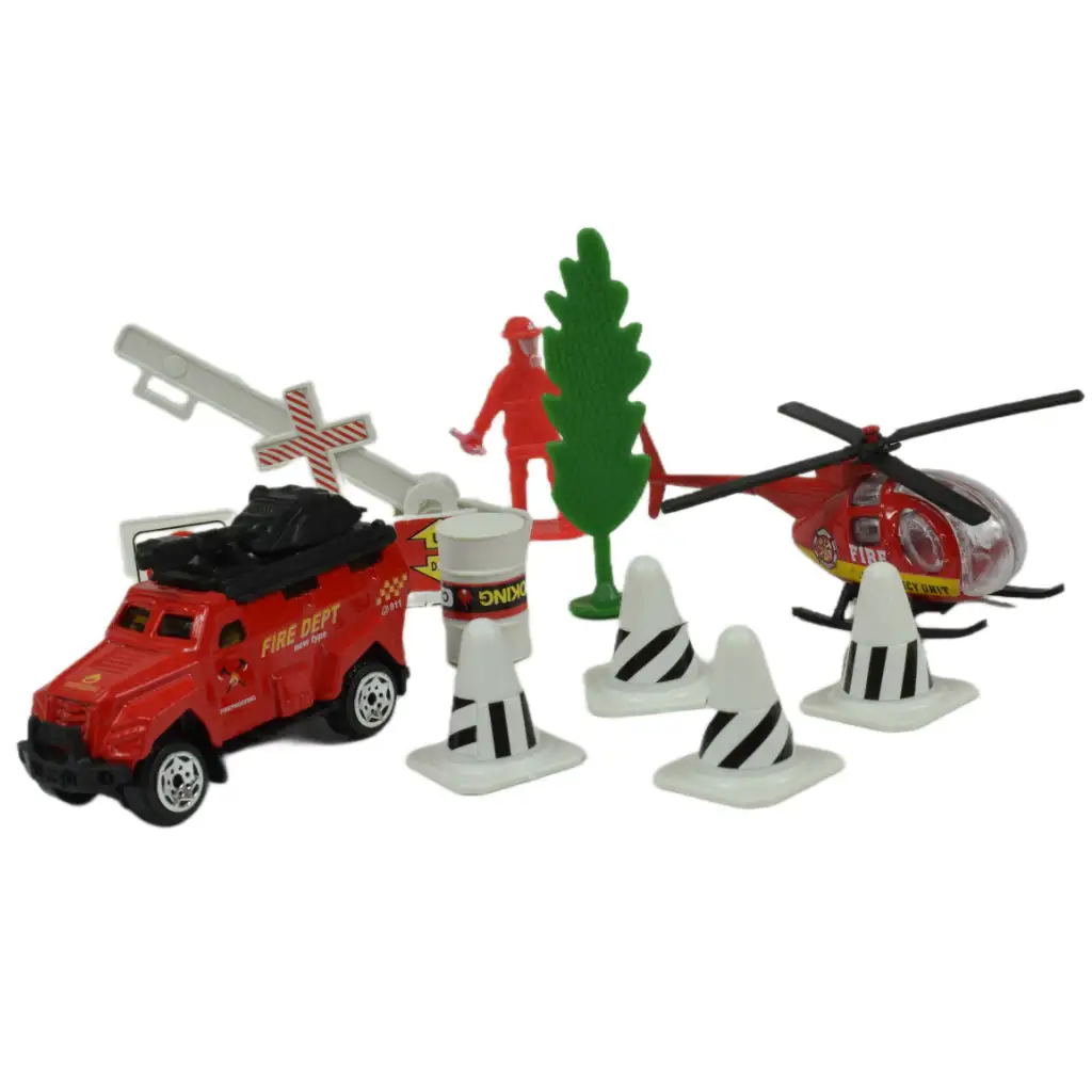 Fire Crew: Tűzoltó játékszett járművekkel és kiegészítőkkel többféle változatban 1db kép 2