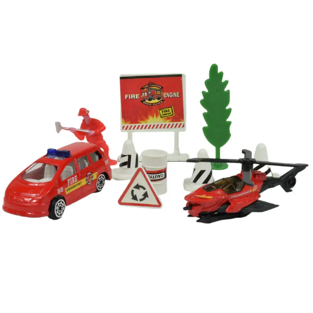 Fire Crew: Tűzoltó játékszett járművekkel és kiegészítőkkel többféle változatban 1db kép 5