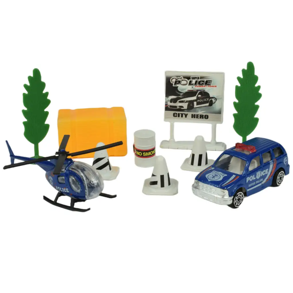 Police Set: Rendőrségi szett járművekkel és kiegészítőkkel többféle változatban 1db kép 12