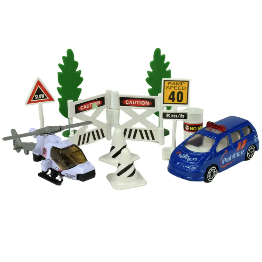 Police Set: Rendőrségi szett járművekkel és kiegészítőkkel többféle változatban 1db kép 2