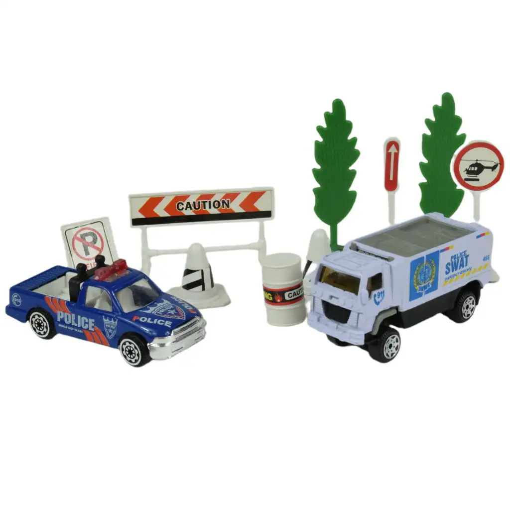 Police Set: Rendőrségi szett járművekkel és kiegészítőkkel többféle változatban 1db kép 9