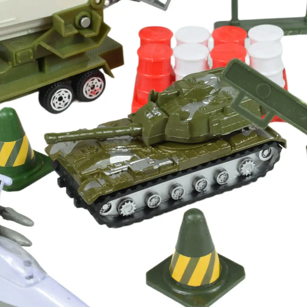 Super Army: Katonai játékszett fém járművekkel és lendkerekes repülővel kétféle változatban kép 11