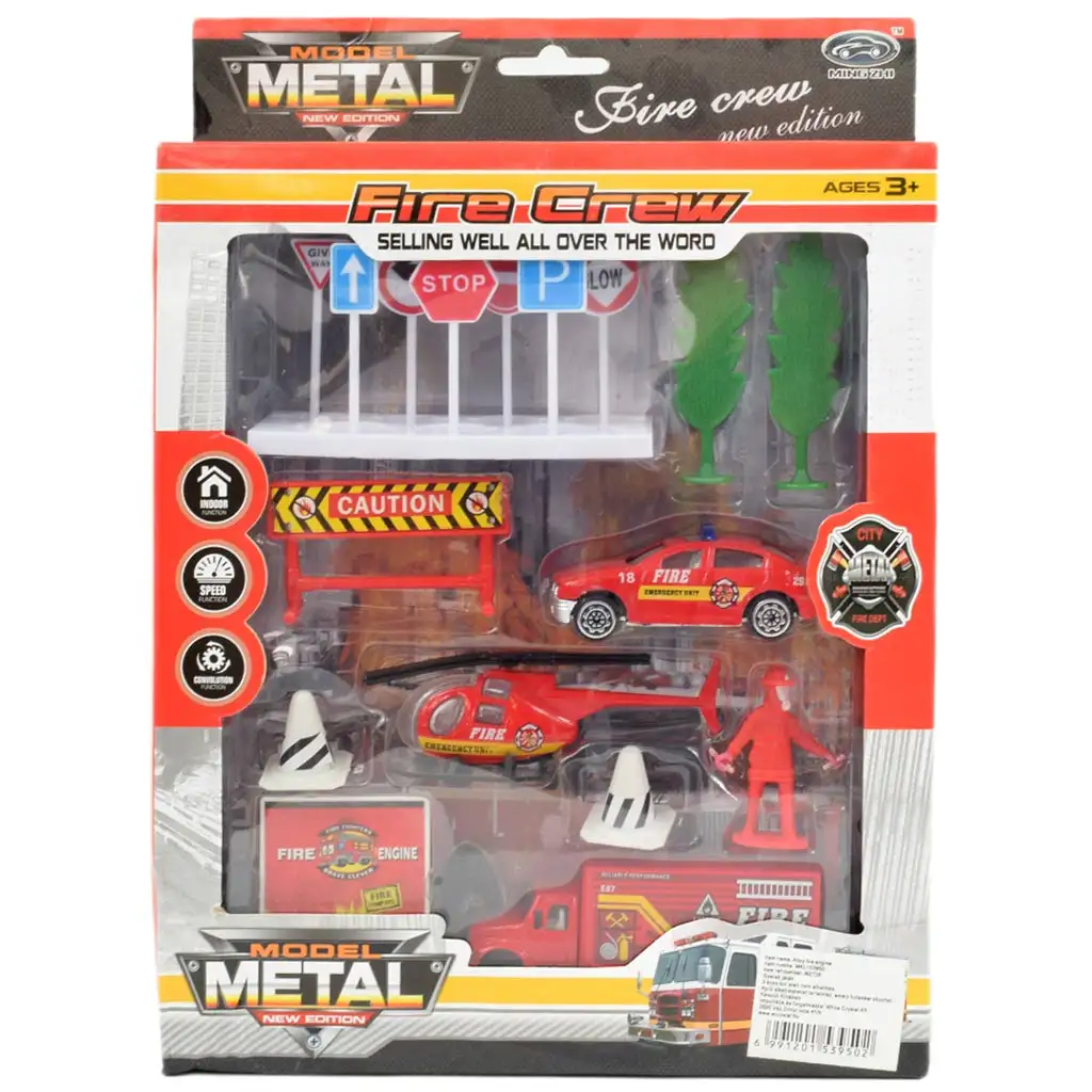 Fire Crew: Tűzoltósági kisautó szett kiegészítőkkel kép 4