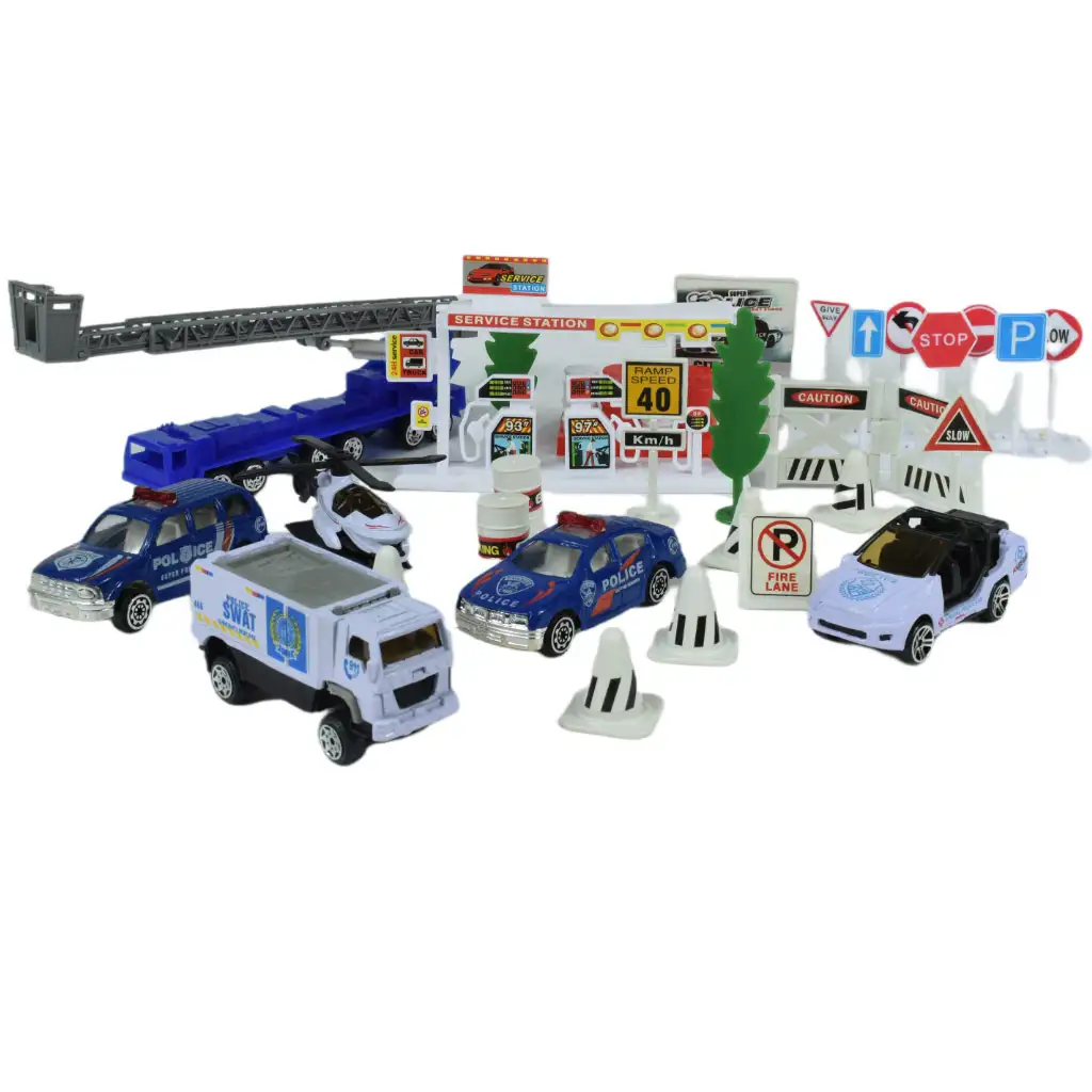Police Squad: Rendőrségi játékszett járművekkel és kiegészítőkkel kétféle változatban kép 6