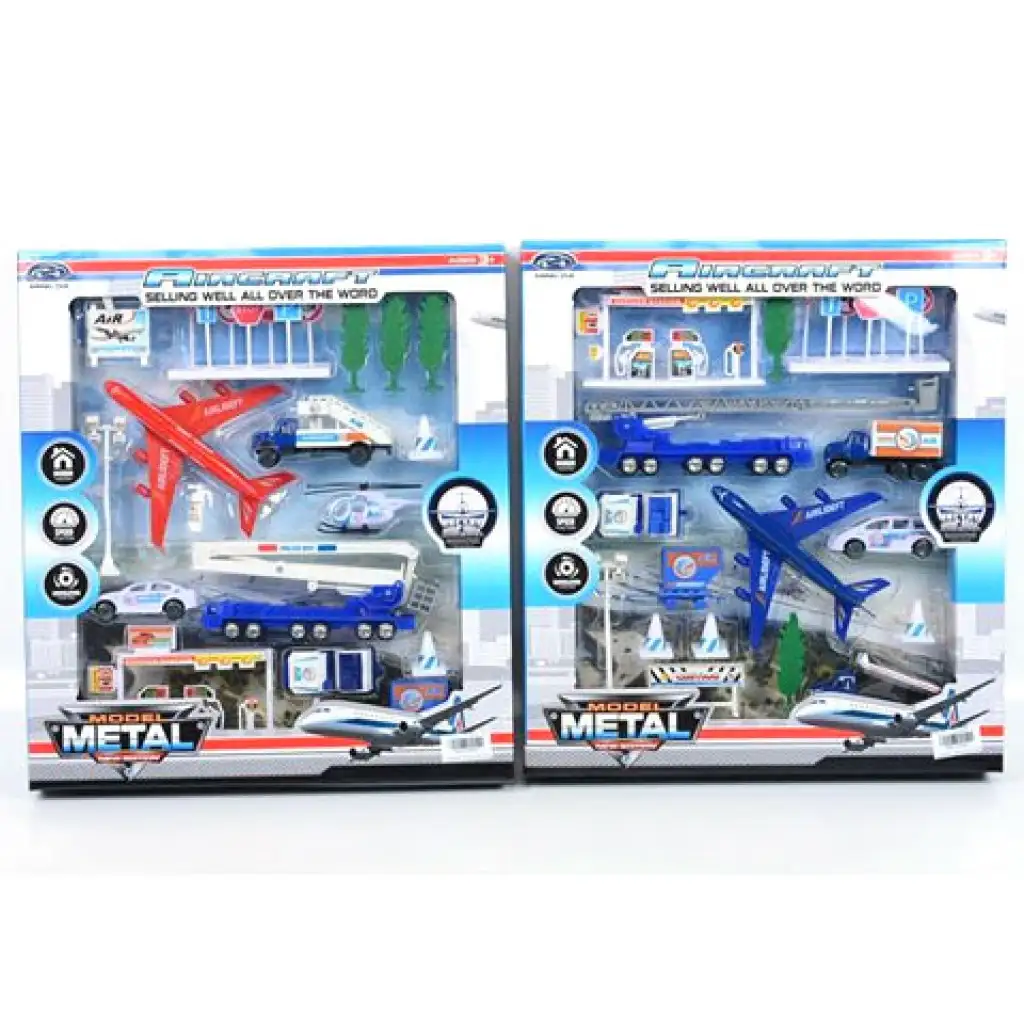 Reptéri játékszett repülőkkel és jelzőtáblákkal kétféle változatban