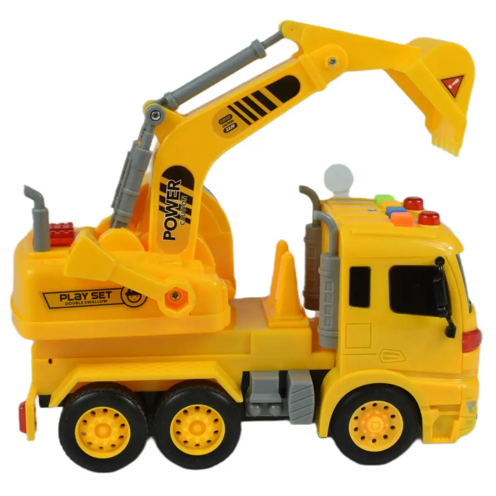 City Truck: Markolós teherautó fénnyel és hanggal 20cm kép 3