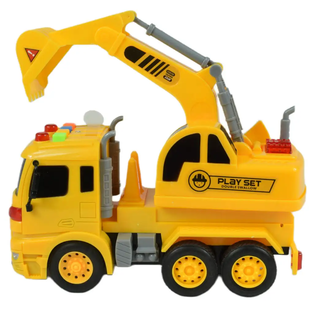 City Truck: Markolós teherautó fénnyel és hanggal 20cm kép 5