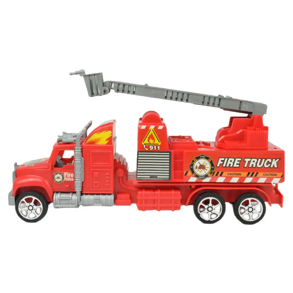 Fire Truck: Lendkerekes tűzoltósági kamion kétféle változatban 26cm kép 3