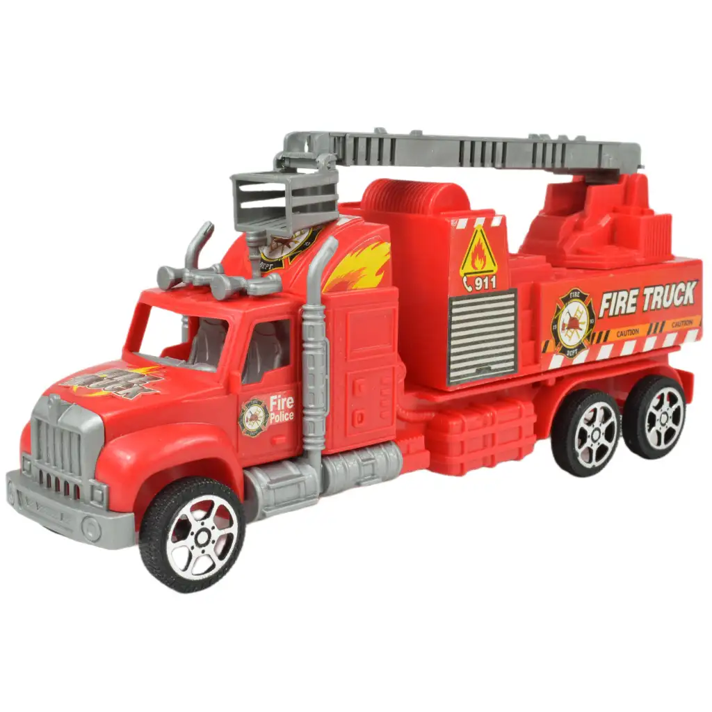 Fire Truck: Lendkerekes tűzoltósági kamion kétféle változatban 26cm kép 2